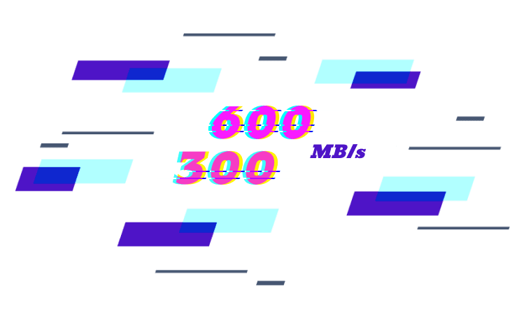 hard drive duplicator's transfer speed is up to 300MB and 600MB